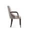 Manhattan Comfort Shubert Faux Leather and Velvet Dining Armchair in Light Grey DC055AR-LG - alternate 7